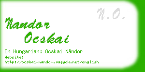 nandor ocskai business card